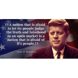 J.F.K  Quote  refrigerator magnet 3 1/2 X 4 1/2 "