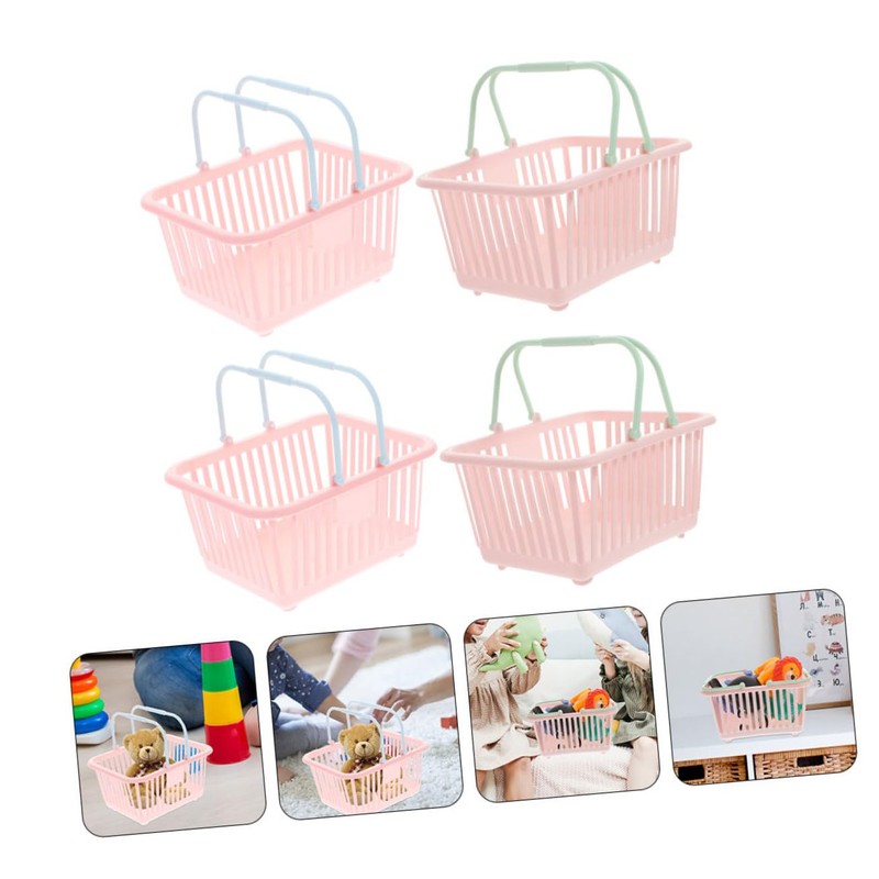 VILLFUL 4pcs Storage Baskets with Open Design Desktop Organizers for
