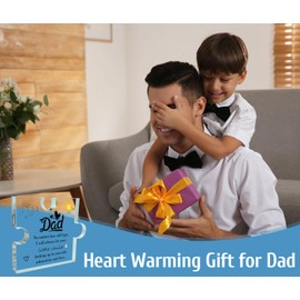 Hoblynth Crystal Gift for Dad Engraved Acrylic Paperweight Keepsake Birthday Gifts for Dad Cool Father’s Day Presents from Daughter Son Heartwarming Men Birthday Gift Christmas Gifts for Father