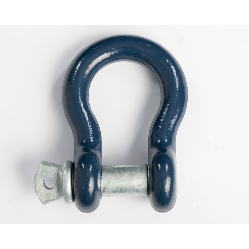 Hi-Gear 2 Pack Blue/Galvanized Bow Shackle 7/8" inch D-Ring Rugged
