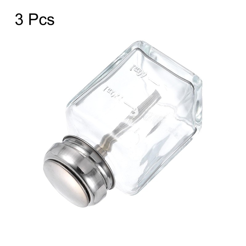 sourcing map 3pcs Solvent Alcohol Dispensers 120ml(4oz) Conical Push Down