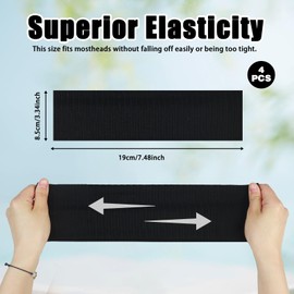 4 Pcs Headbands for Women's Hair, Stylish Cotton Sports Hair Bands, Stretchy Hair Bands, Unisex Elastic Workout Headbands with Pea Sports Hairband for Makeup Running Yoga