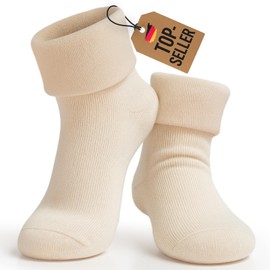 JaBranDo - Cuddly Bed Socks Unisex - Fluffy, Seamless Sleeping Socks for Men and Women - Warm Night Socks for Wellness & Yoga - 35-38 White