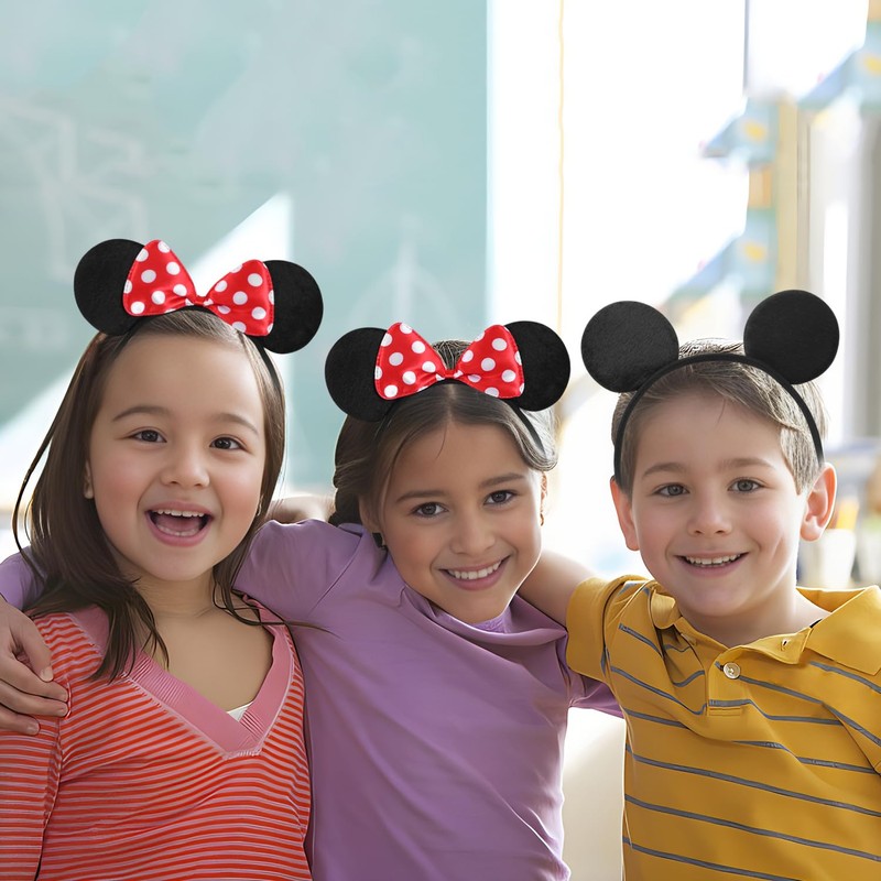 Swinnet 20 Pack Mouse Ears Headband for Birthday Party Supplies