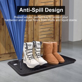 Home-Man Multi-Purpose Boot Tray Mat,Pet Bowl Tray,Dog Bowl Mat,Boot Tray for Entryway,Waterproof Trays for Indoor and Outdoor Floor Protection,30" x 15"/Large