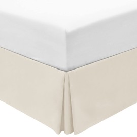 Mellanni Bed Skirt Full Size - Bed Frame - 15-Inch Tailored Drop Pleated Dust Ruffle - Wrinkle, Fade, Stain Resistant - 1 Bedskirt (Full, Golden Ivory)