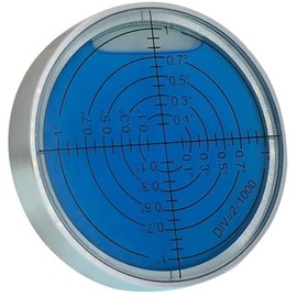 Umei high Precision Universal Horizontal Bubble Aluminum Shell Horizontal Circle inclinometer, high-Precision 6 '/ 2（with Magnet，Luminous） (60x12mm) (Blue Water)