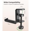 Kimiangel Headphone Stand Under Desk, Foldable Aluminum Headset Holder with