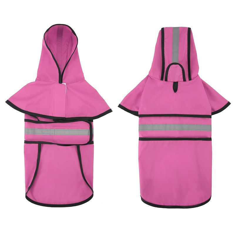 HDE - Impermeable con capucha para perros pequeños a muy