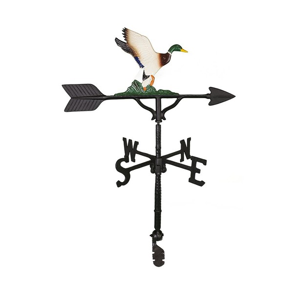Montague Metal Products 32-Inch Weathervane with Color Duck Ornament