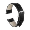 uxcell Quick Release Genuine Leather Watch Band 24mm Embossed Pattern
