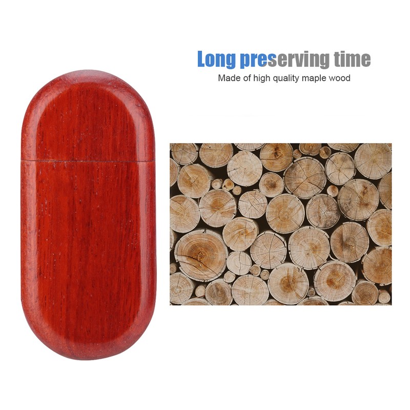 Oval Rosewood Wooden USB 2.0 Flash Memory Drive Storage Stick