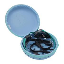 View VA1304 GR Swimming Goggles Case with Carabiner for Swimming, Goggle Protection, Ventilation Holes, Protective Case, Underwater Glasses Case, Small Case, Green