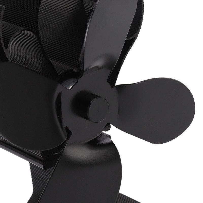 Heat Powered Stove Fan Self Starting Heat Resistant Aluminum Alloy