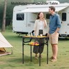 Anbte 2ft Camping Table Foldable with Storage Net, 3 Adjustable
