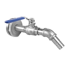 Drum Faucet for 55 Gallon Drum, 2" Stainless Steel Barrel with EPDM Gasket, 3/4" Outlet Faucet for 55 Gallon Drum Spigot, No Leaking (45 Degree)