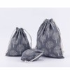 Amoyie 3 pcs Drawstring Storage Bags Set for Cosmetic Travel