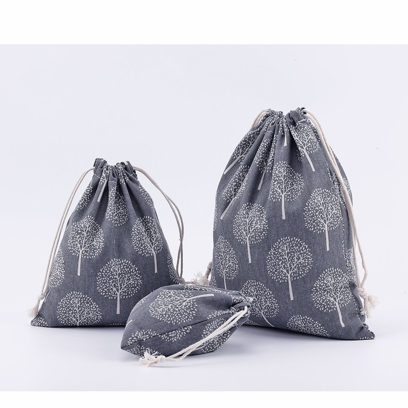 Amoyie 3 pcs Drawstring Storage Bags Set for Cosmetic Travel