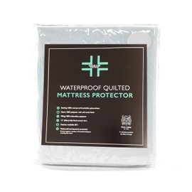 D&P Co Medicare King Size Waterproof Mattress Protector King Size Super-Soft Rustle Free Breathable Fabric 30CM Elasticated Skirt Quiet & Discreet Incontinence Aid Quilted Layer