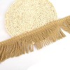 BEL AVENIR Curtain Fringes Bullion Fringe Trim with Blue Ribbon