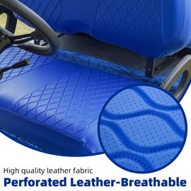 Golf Cart Seat Covers for Club Car Precedent OEM Ordinary Seat, Front Seat Cover with Newly Diamond Pattern Design, Thick Leather Comfortable/Easy to Clean/Anti-Scratch/Anti-Fading/Easy to Install .