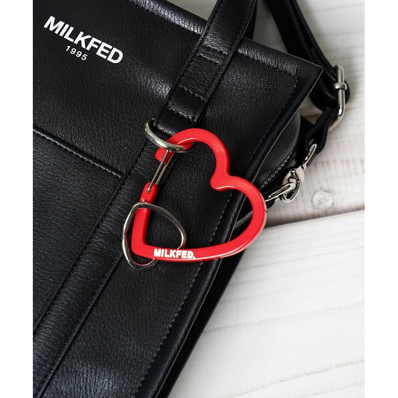 Milkfed 103211054027 Keychain NEO HEART CARABINER, red