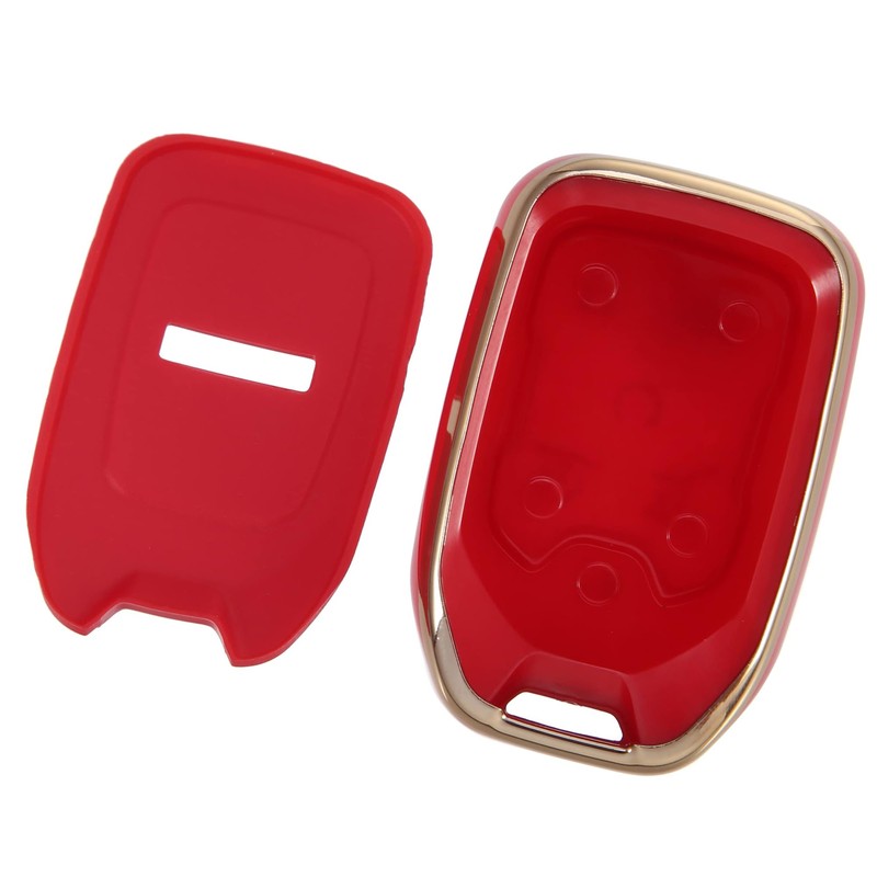 MACHSWON 6 Button Car Smart Key Fob Cover Case Red