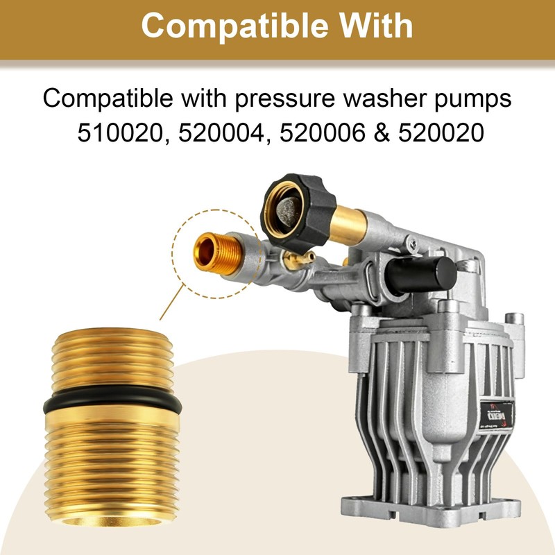 MEILLYOCEAN Pressure Washer Water Pump Outlet Fitting, M20 Male to