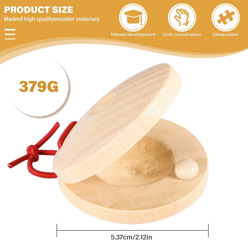 Ahvqevn Music Castanet Instrument, Wooden Finger Castanet Percussion Instrument, Rhythm