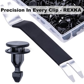 Rexka 101pcs Striker Engine Cover Retainer Clip Compatible with Honda 91547-TZ5-A02 Honda Odyssey, Pilot & Ridgeline Acura MDX, RDX & TLX 91547TZ5A02 -Auto Clips Remover