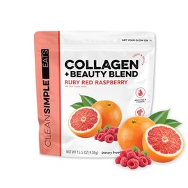Clean Simple Eats Collagen + Beauty, Ruby Red Raspberry 30 Serving