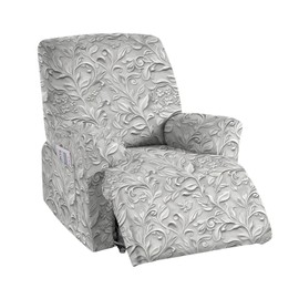 CRFATOP Printed Recliner Slipcover Stretch Reclining Chair Covers 4 Pieces Non Slip Recliner Sofa Slipcovers with Pocket Fitted Sofa Couch Cover Lazy Boy Chair Cover for Pet Kid Living Room,26