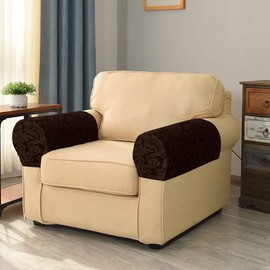 Kaket 2 PCS Arm Rest Covers Sofa, Chair Arm Protectors Stretch, Sofa Armchair Couch for Sofa, Armchair, Couches, Recliner (Dark Brown)