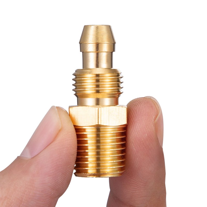 Breezliy Premium Solid Brass 2PCS Reusable Replacement Fitting For 1/4-Inch