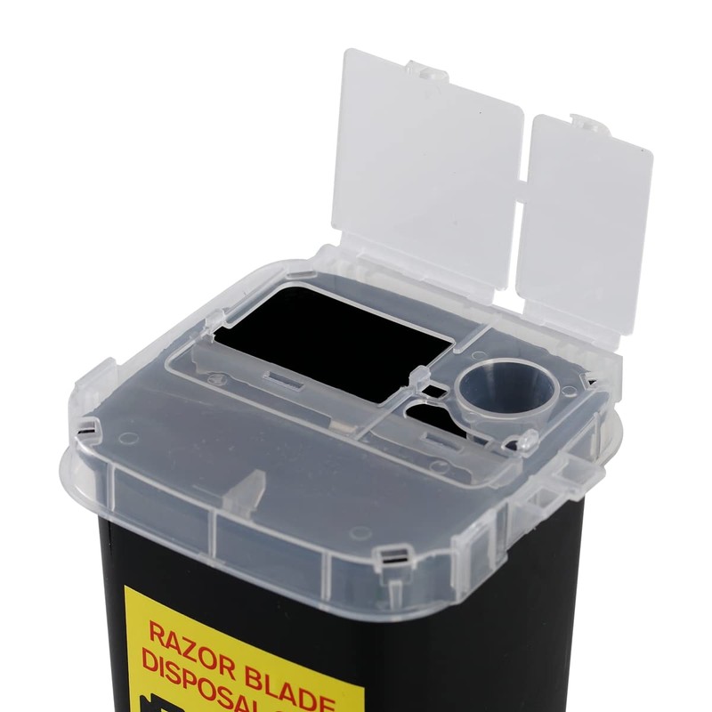 TEONEI Razor Blades Dispenser Case,Small Portable Sharps Container,Razor Blades Disposal