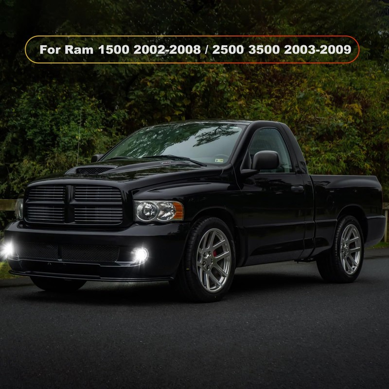R&F Auto Fog Lights with DRL Compatible with Ram 1500
