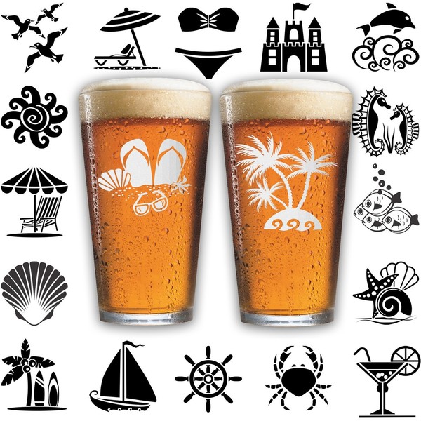 Life's a Beach Summertime 16oz Pint/Mixing Glass (one) 15+ Styles