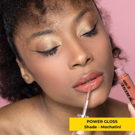 Phoenix Beauty Rise & Slay Power Gloss – High-Pigment Hydrating Lip Gloss with Hyaluronic Acid & Vitamin E, Non-Sticky Vibrant Shine (Mochatini, 4.5 ml)