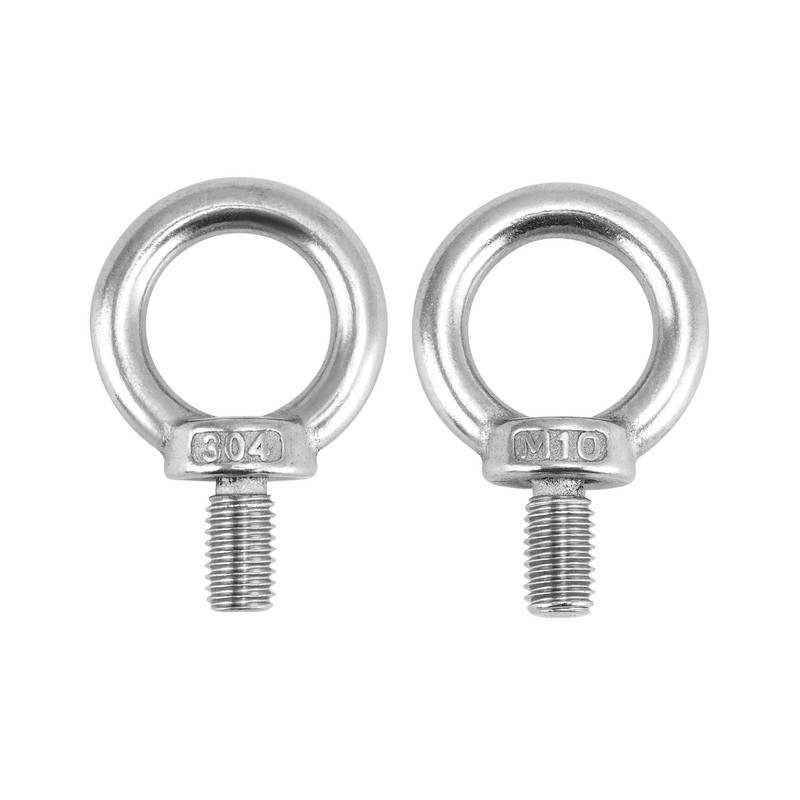 QWORK 10 Pack Stainless Steel M10 x 18mm Shoulder Lifting