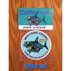 Shark Fink New!!! Shark Fink Sticker Welcome Chum! Huntington Beach - CA! Artist Mike Lemos