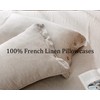 S VICTORY SYMBOL 100% Organic Linen Pillowcases Set of 2,French