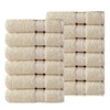 COTTON CRAFT Ultra Soft 12 Pack Wash Cloths 12x12 Ivory