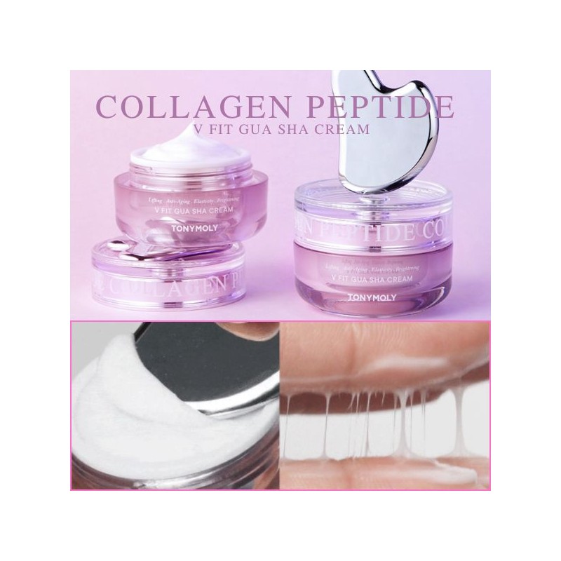 TONYMOLY Collagen Peptide Ampoule 30ml & Cream 50ml with Guasha