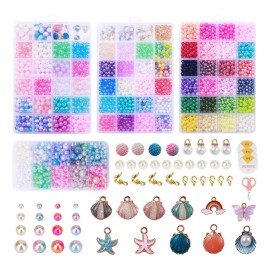 Kit Pulseras Cuentas Para Hacer Bisuteria Abalorios 468mm Kit de Cuentas Mungqube para Bisutera DIY - Crea Pulseras y Joyas nicas a Tu Estilo con...  