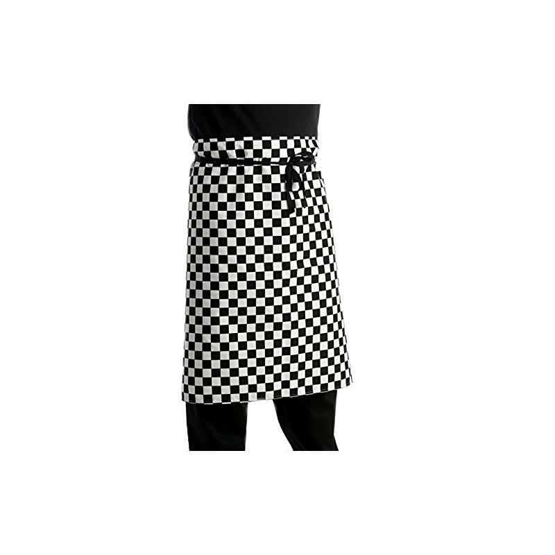 Classic Home Store Black & White Check Waist Apron (Pack