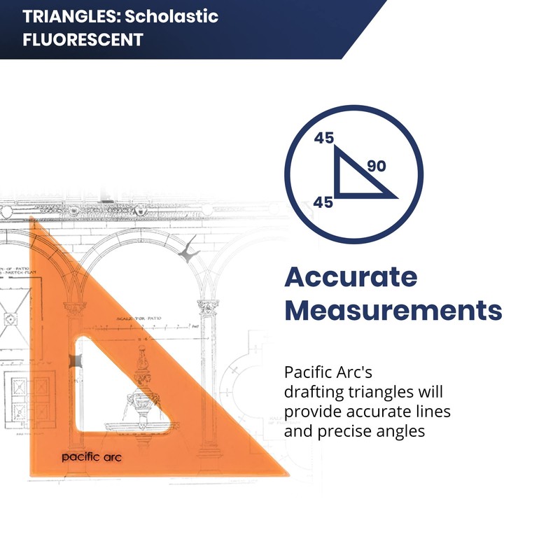 Pacific Arc's Scholastic Triangle - 10" - Fluorescente - Ángulo