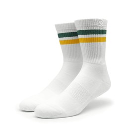 Spirit of 76 Men's & Women's Sports Retro Socks, White - Green - Yellow