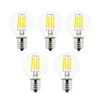 5-Pack S11 LED Bulbs E17 Intermediate Base Edison Globe Light