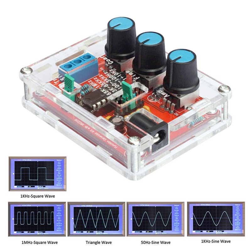 2Pcs Signal Generator Kit Sine Triangle Square Output 1Hz‑1MHz 9‑12V