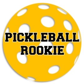 Kiwi Gifts Pickleball Rookie - Circle Sticker Decal 3 Inch - Dink Game Sports